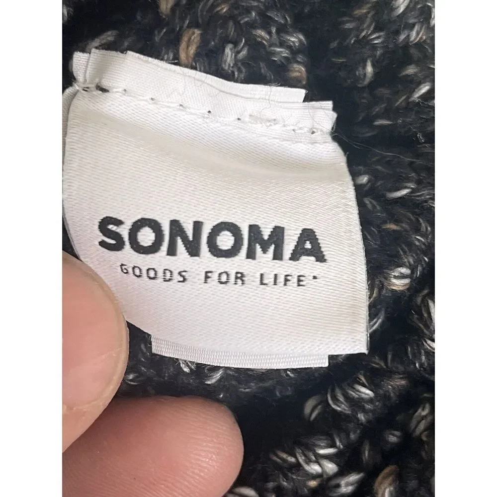 SONOMA Women’s Gloves Knit Black Speckled One Size New With Tags
